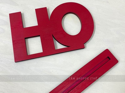 Chữ gỗ HO HO HO Decor Noel vui nhộn C17cm [Độc đáo] CHU-GO-19